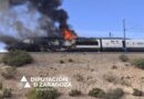 Renfe retira de la vía los restos del tren incendiado en Ricla (Zaragoza) pero no recupera la circulación por doble vía Renfe retira de la vía los restos del tren incendiado en Ricla (Zaragoza) pero no recupera la circulación por doble vía